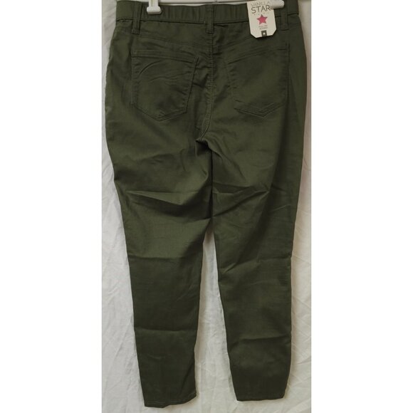 Vanilla Star Womens Teen Medium Army Green Pullon Mid Rise Jegging Pants 28.5x28 - Picture 7 of 11